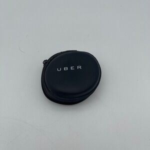 Uber Wired In-Ear Headphones with Zippered Hardshell Carrying Case Black Silver